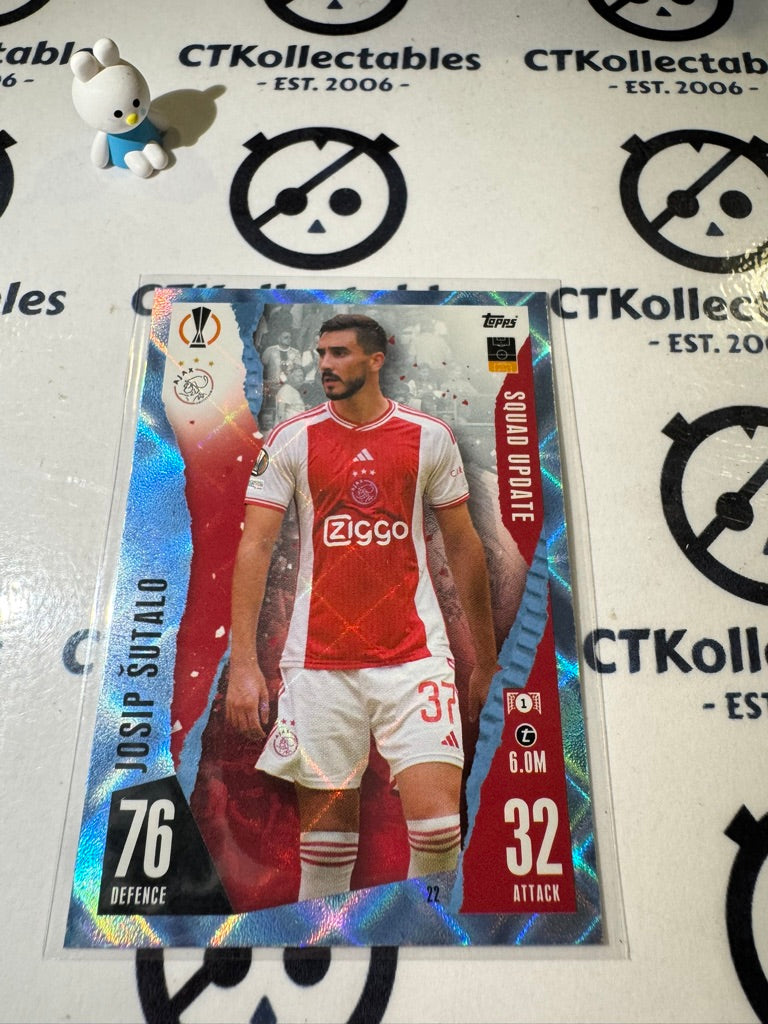 2023-24 TOPPS MATCH ATTAX JOSIP SUTALO CRYSTAL BLUE #22
