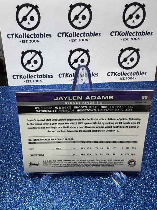 2023-24 Topps Chrome NBL Refractor #89 Jaylen Adams Sydney Kings