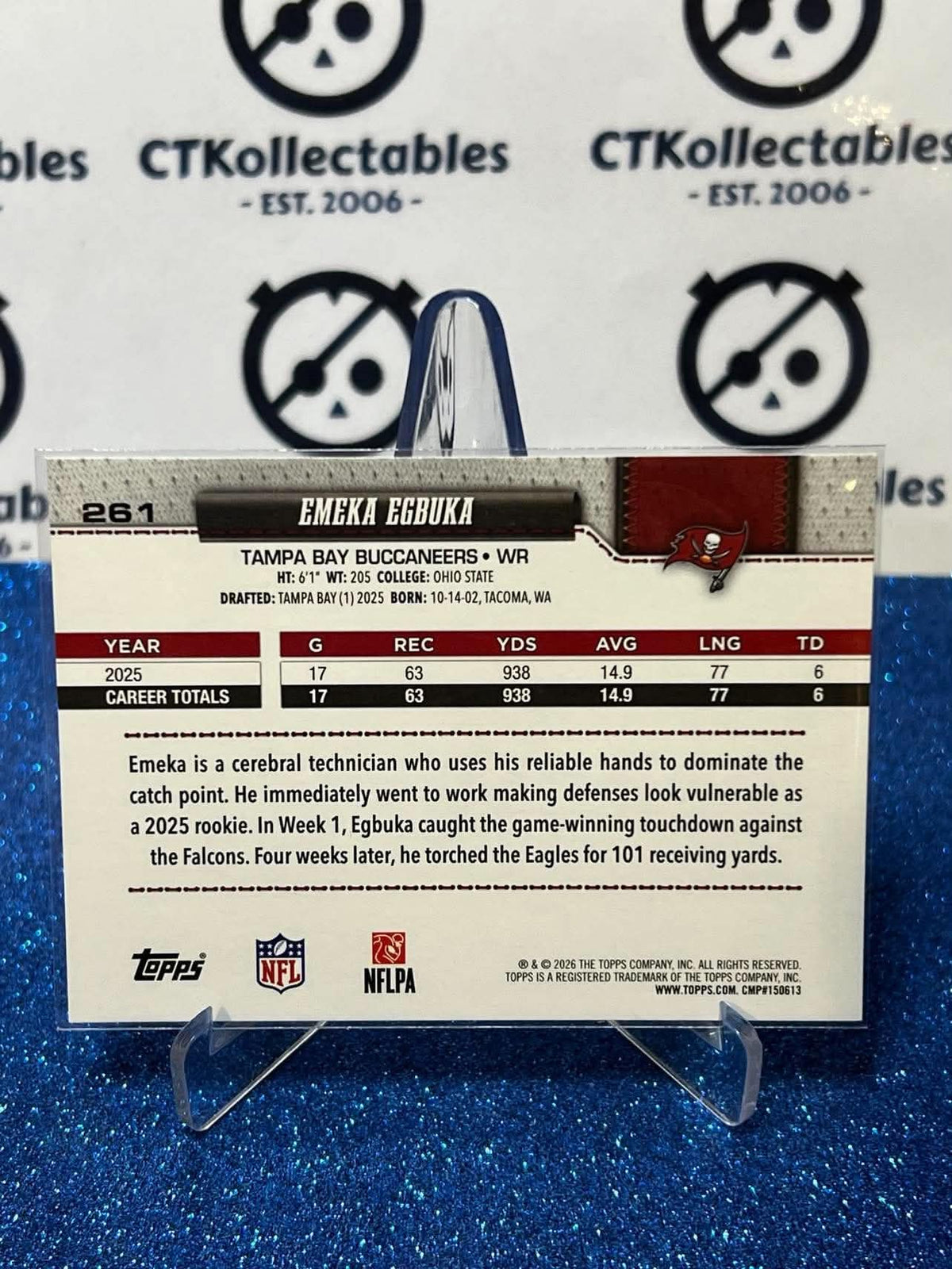 2026 NFL Topps Flagship Future Stars Emeka Egbuka #261 Buccaneers