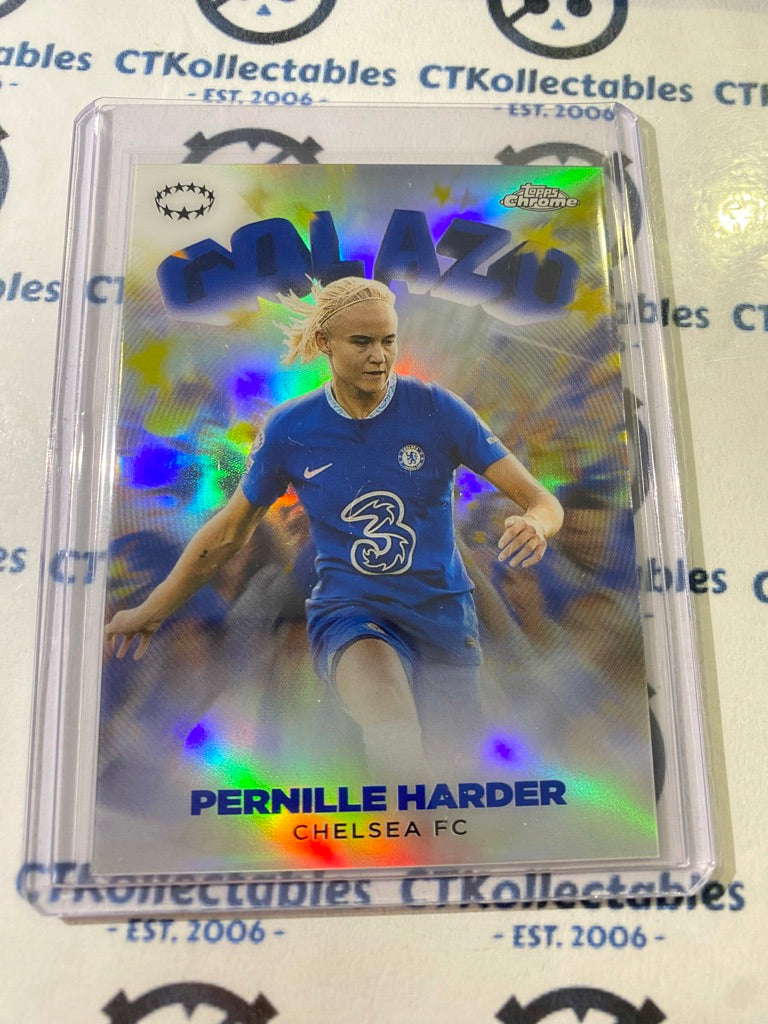2022-23 Topps Chrome UEFA Women’s Pernille Harder GOLAZO SP #G-7