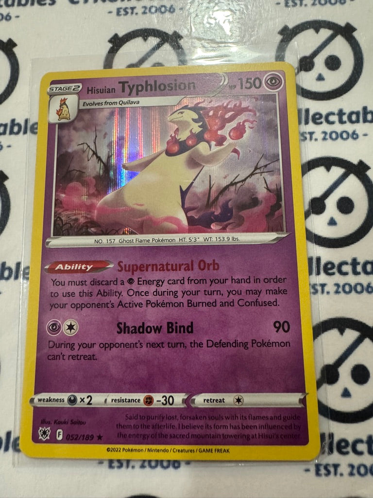 Hisuian Typhlosion Holo Rare #052/189 Sword & Shield Astral Radiance Pokemon