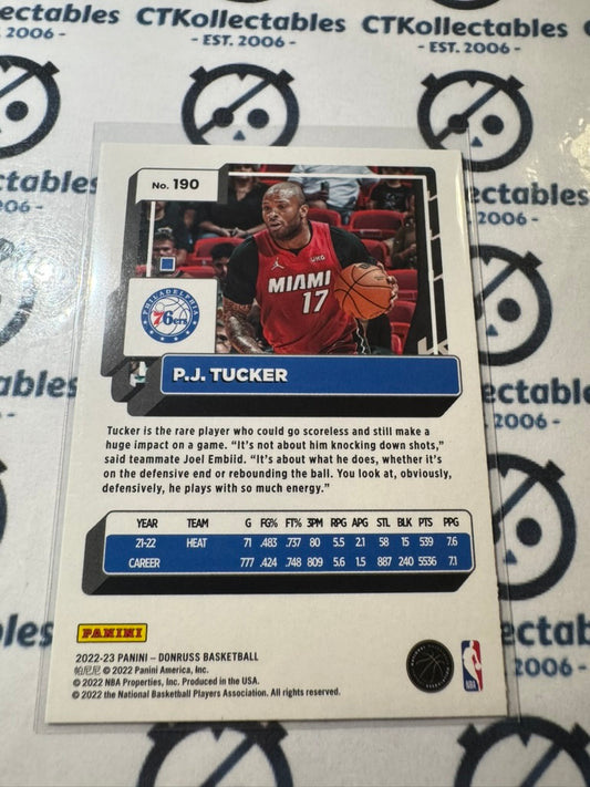 2022-23 NBA Panini Donruss P.J tucker Green Laser #190 76ers