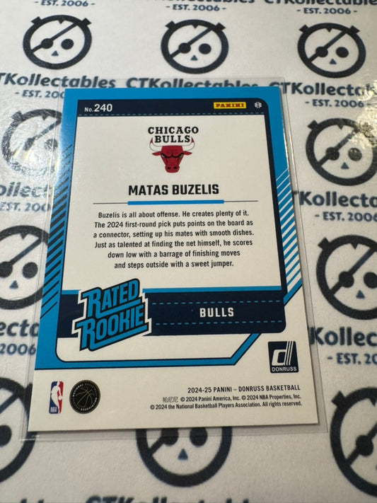 2024-25 NBA Panini Donruss Matas Buzelis Rated rookie RC #240 Bulls