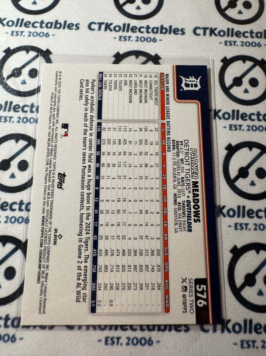 2025 Topps Series 2 Baseball Parker Meadows Future Stars #576 Tigers