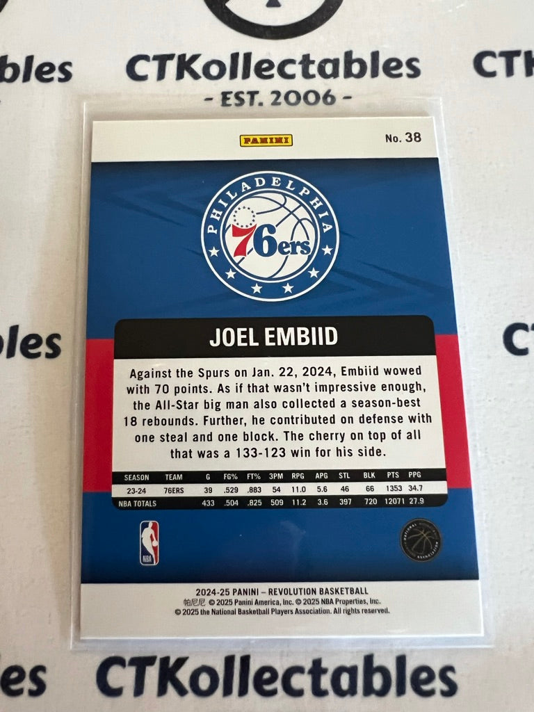 2024-25 NBA Panini Revolution Joel Embiid # 38 Philadelphia 76ers