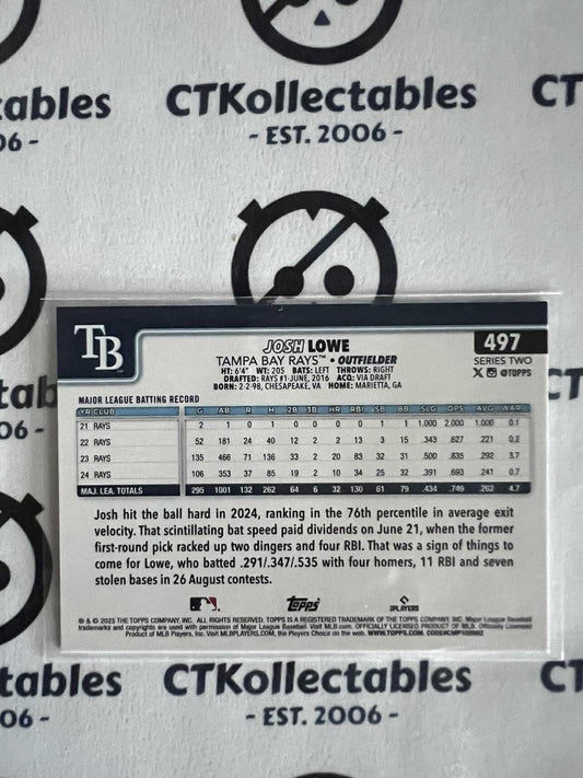 2025 Topps Series 2 Baseball Josh Lowe Sun Holiday #497 Tampa