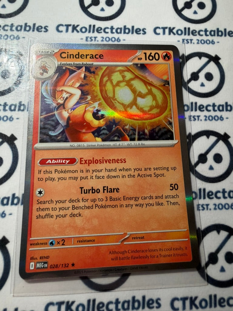 Cinderace Holo Rare Mega Evolution #028/132 Pokemon