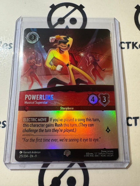 Disney Lorcana Fabled EPIC Foil  215/204 Powerline - Musical Superstar EP