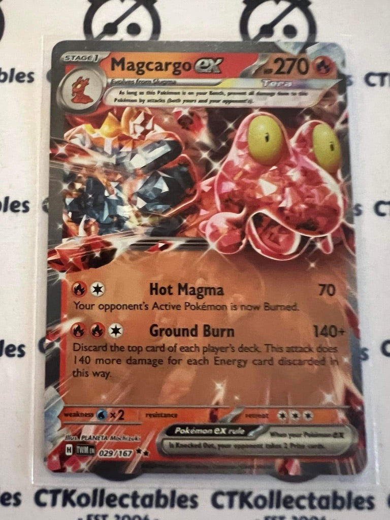 Magcargo Ex Ultra Rare #029/167 Twilight Masquerade Pokemon Card