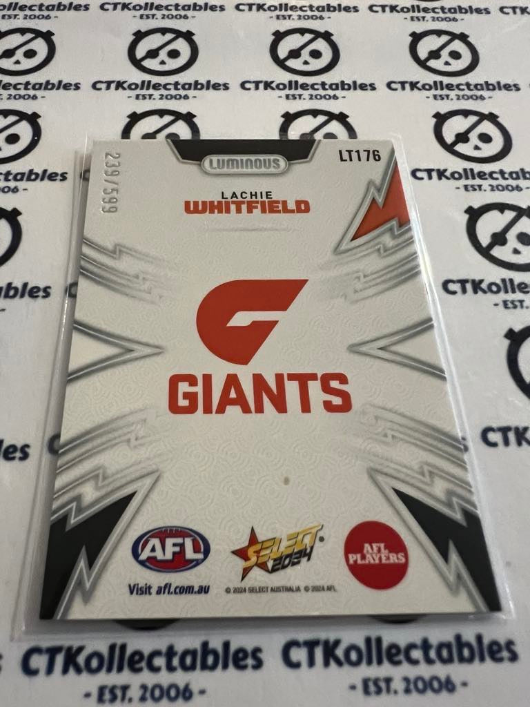 2024 AFL Footy Stars Luminous Thunderbolt Lachie Whitfield #239/599