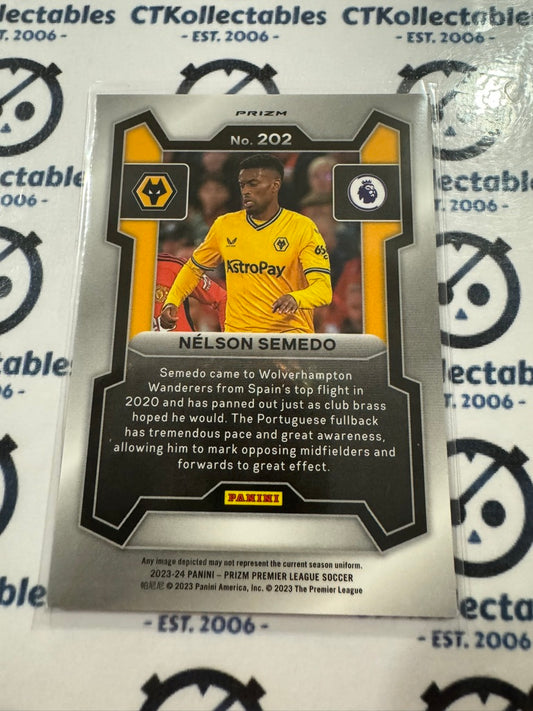2023-24 Prizm Premier League Soccer Nelson Semedo #202 Pink Mosaic Prizm
