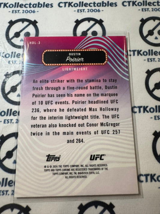 2024 UFC Topps Finest Dustin Poirier Headliners #HDL-3 Lightweight