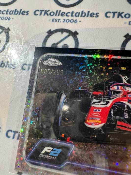 2024 Topps Chrome F1 Roman Stanek F2 Mini Diamond Refractor #005/299 Low #