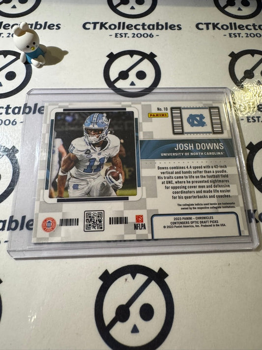 2023 NFL Panini Chronicles Draft Picks Contenders OPTIC Josh Downs RC #10 Colts