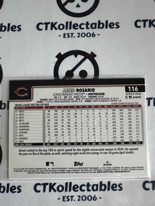 2025 Topps Series 1 Baseball Amed Rosario Sand Glitter Foil #116