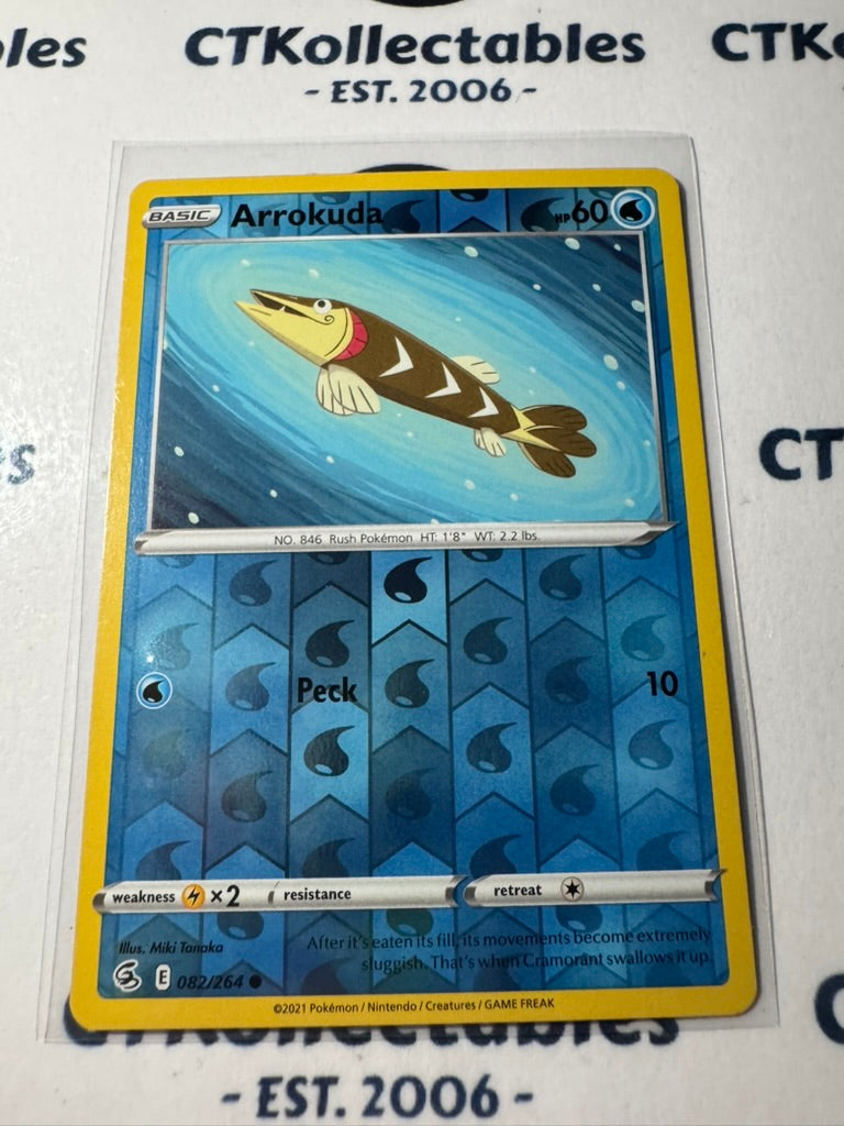 Arrokuda Reverse Holo #082/264 Sword & Shield Fusion Strike Pokemon