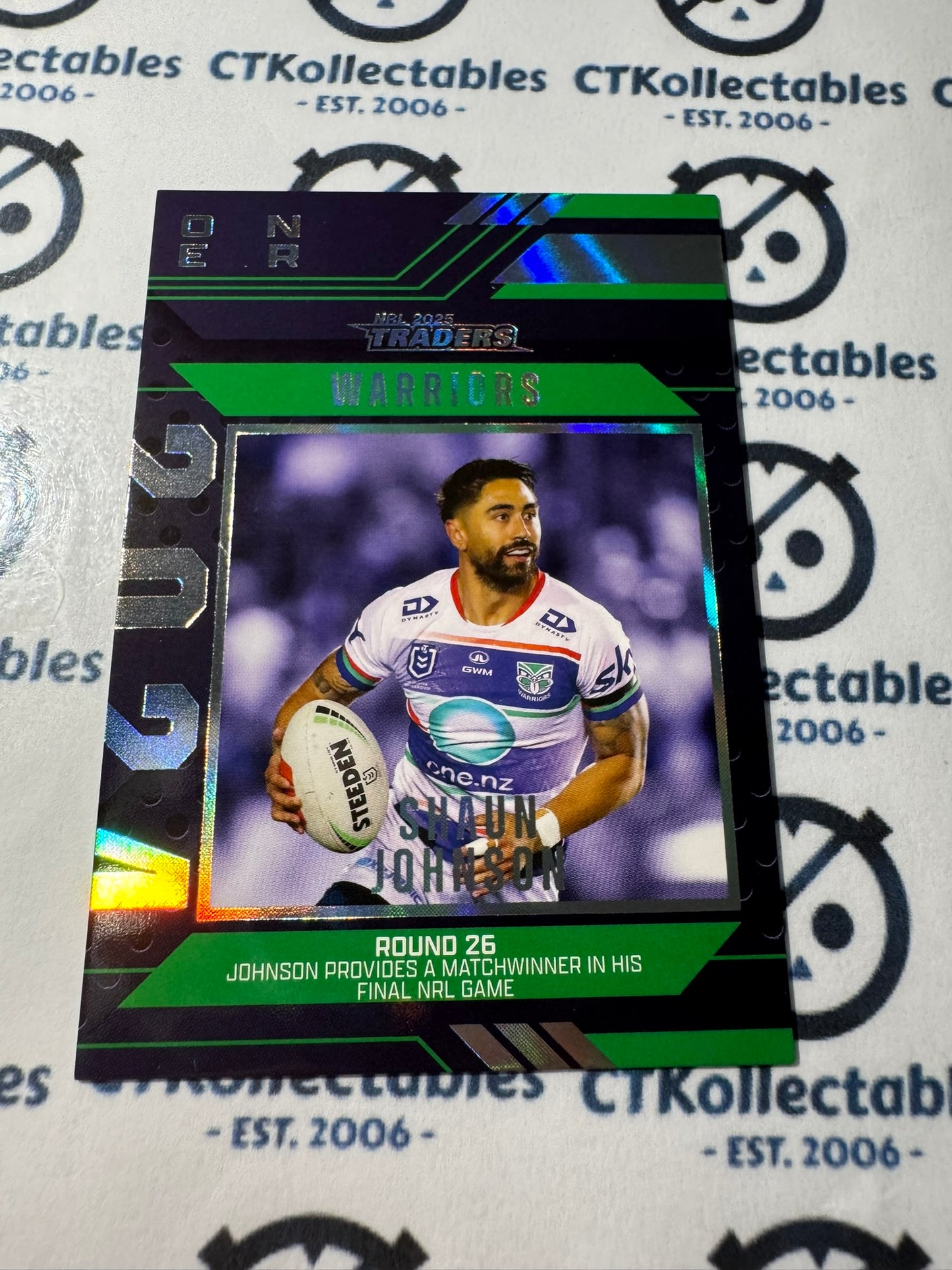 2025 NRL Traders Season To Remember SR 48 / 51 WARRIORS SHAUN JOHNSON