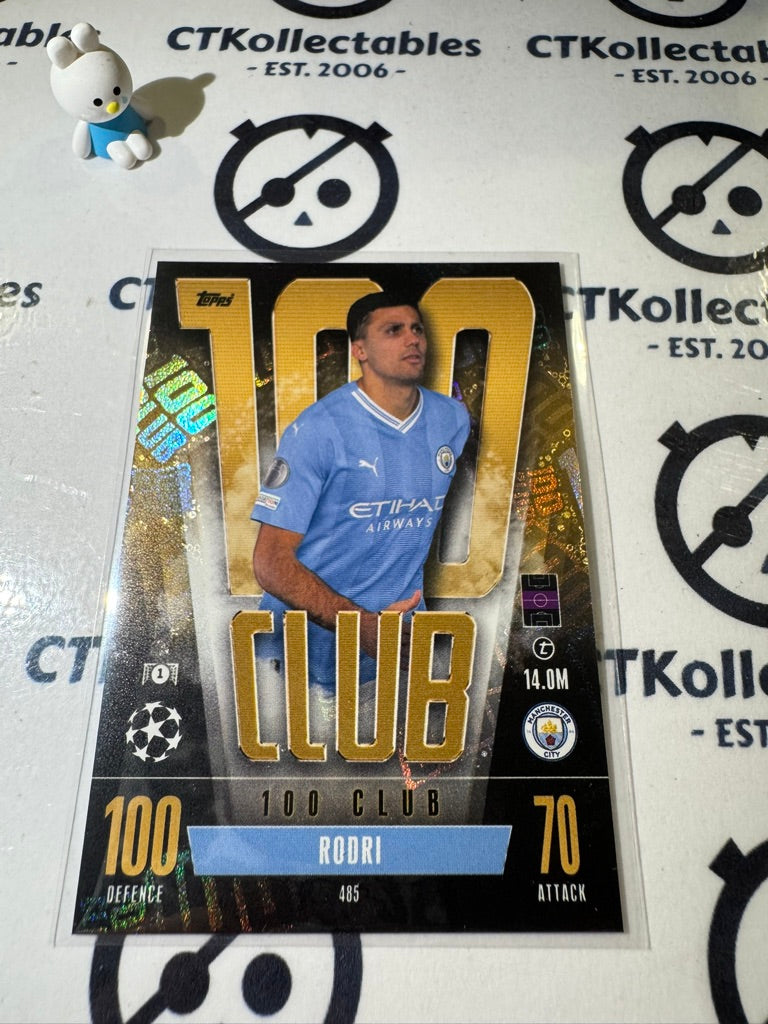 2023-24 TOPPS MATCH ATTAX RODRI 100 CLUB #485