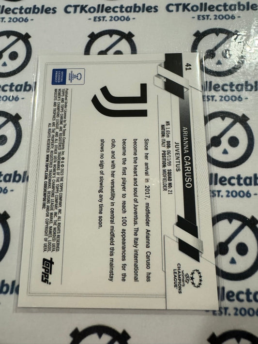 2022-23 Topps Chrome UEFA Women’s Soccer #41 Arianna Caruso Future Stars