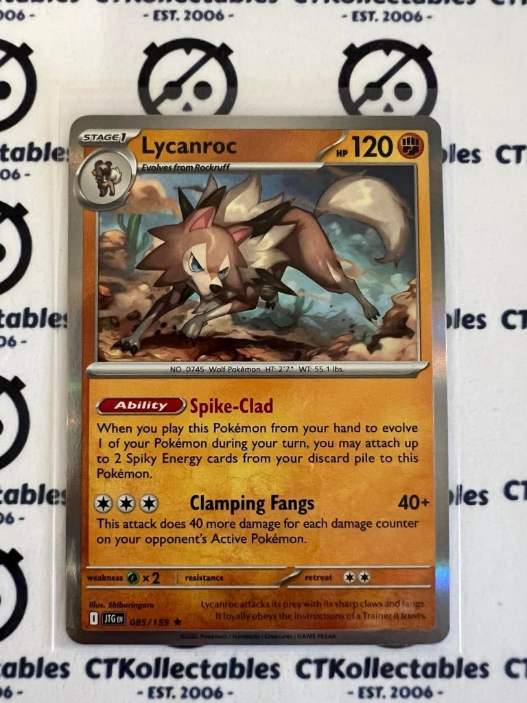 Lycanroc Holo Rare #085/159 Journey Together Pokemon Card TCG