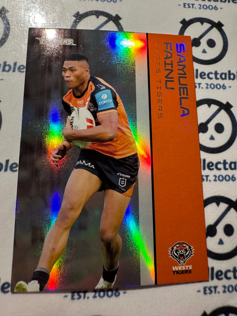 2025 NRL Traders Silver Parallel PS 148 SAMUELA FAINU WESTS TIGERS