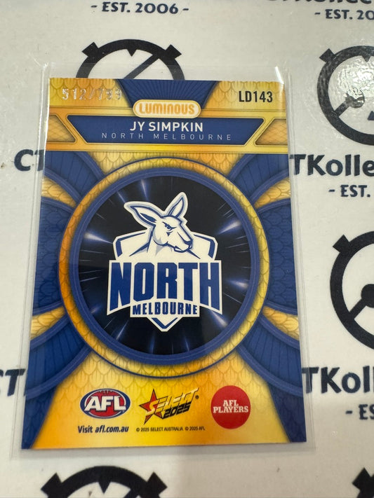 2025 AFL Footy Stars Luminous Jy Simpkin Dragon Scales #LD143 #512/799