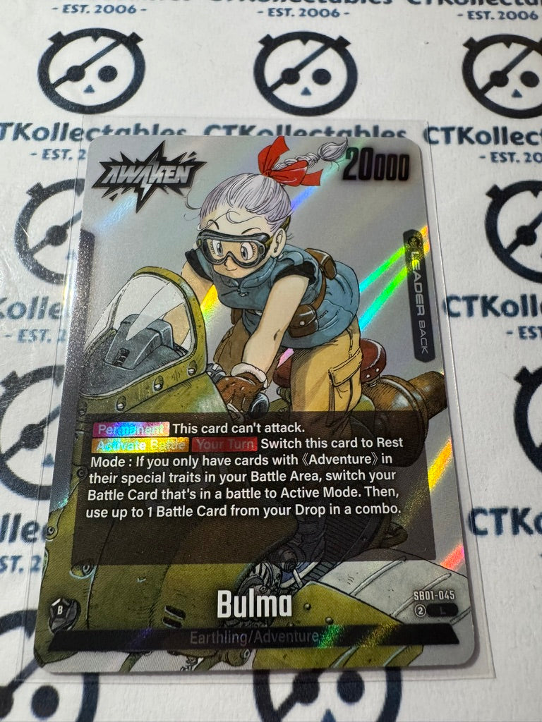 Dragon Ball Fusion World SB01 -045 Bulma Silver Foil L Leader