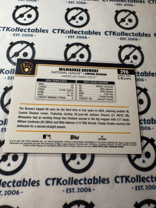 2025 Topps Series 2 Baseball Milwaukee Brewers Team Card #396