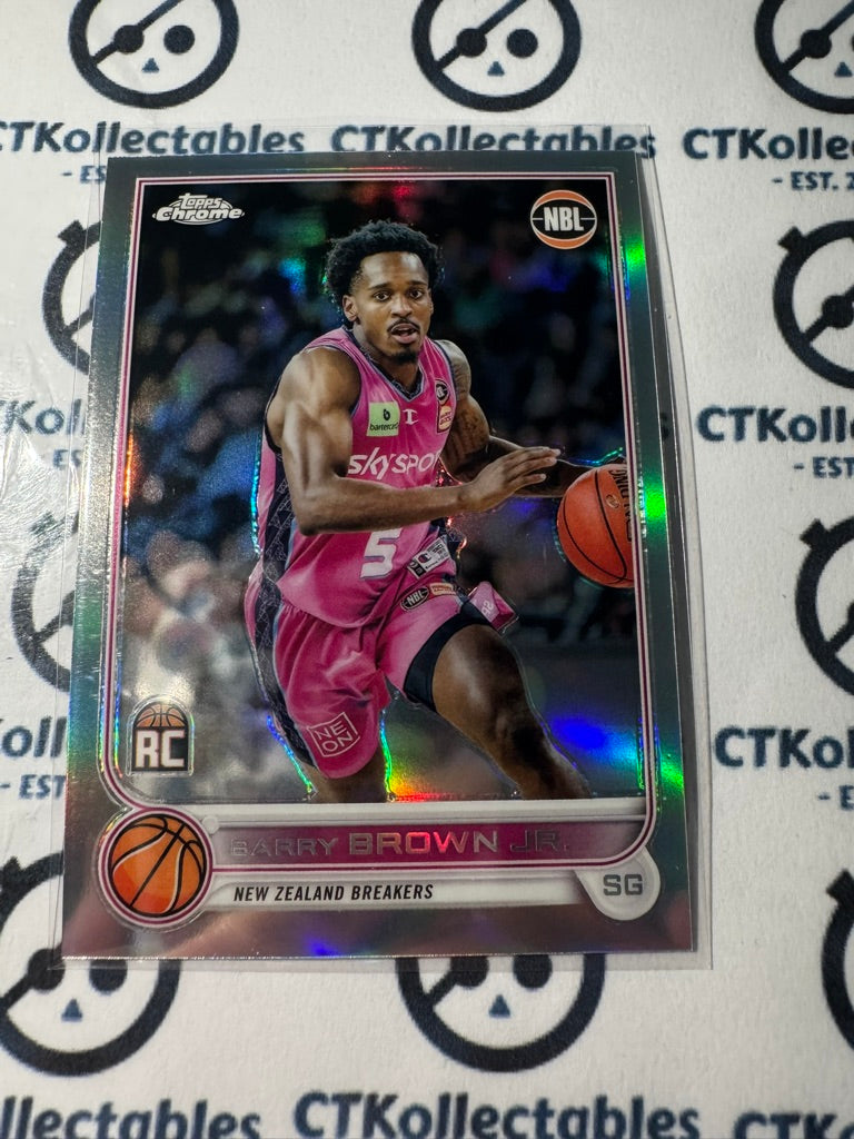 2022-23 Topps NBL Chrome Barry Brown Jr Rookie Refractor #55 Breakers