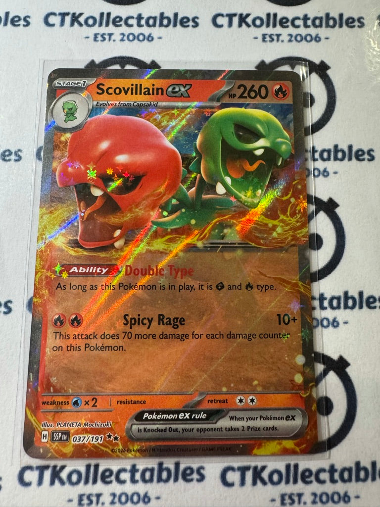 Scovillain EX Double Rare #037/191 Surging Sparks Pokémon TCG 2024