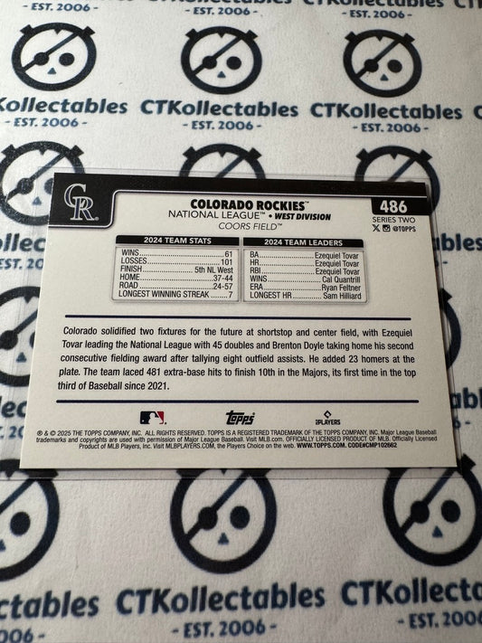 2025 Topps Series 2 Baseball Colorado Rockies Team Card #486