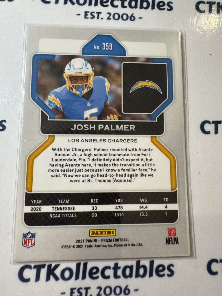 2021 NFL Panini Prizm Josh Palmer Rookie Card RC #359 Chargers