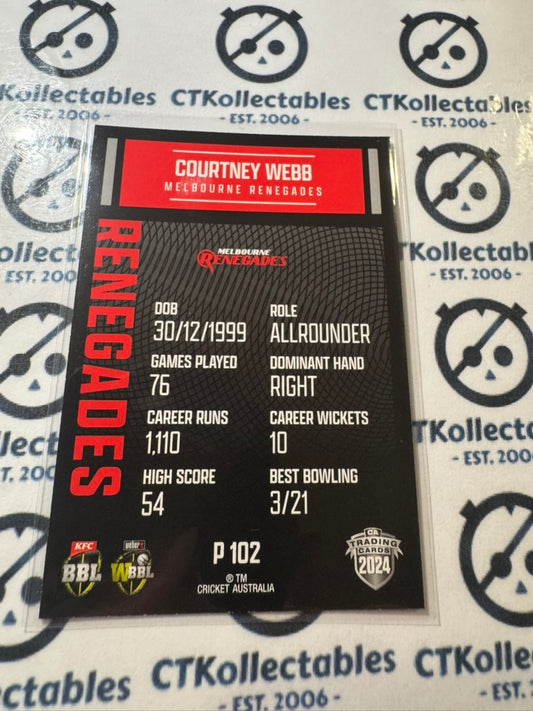2024/25 TLA Cricket Traders Parallel Special P 102 Courtney Webb