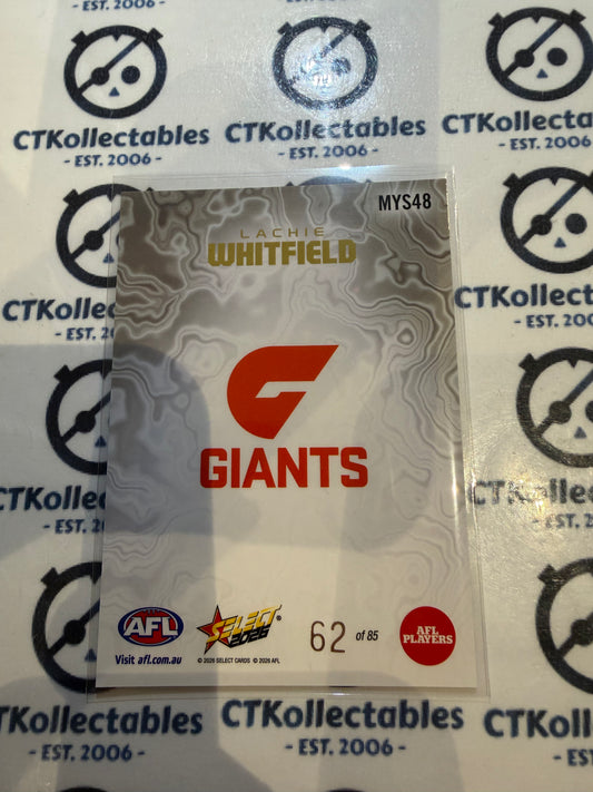 2026 Select AFL Footy Stars Hobby Mercury Sterling MYS48 Lachie Wihtfield #62/85