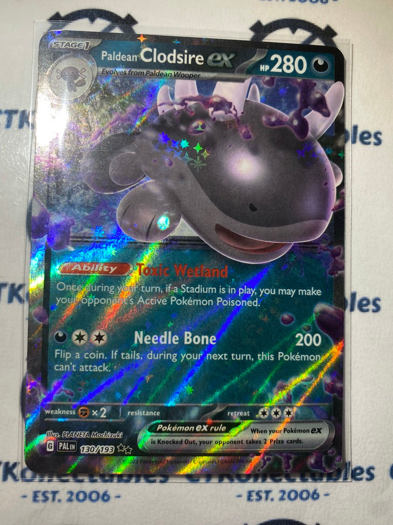 Paldean Clodsire EX #130/193 2023 Scarlet & Violet Paldea Evolved Pokemon Card