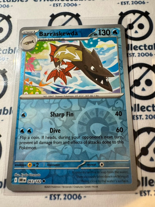 Barraskewda Scarlet & Violet Destined Rivals #063/182 Reverse Holo Pokemon