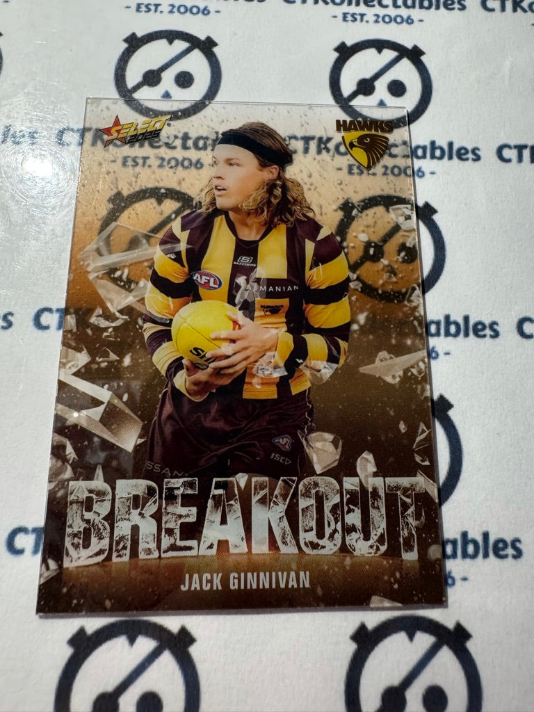 2025 AFL Footy Stars Breakout Jack Ginnivan #B47 Hawks