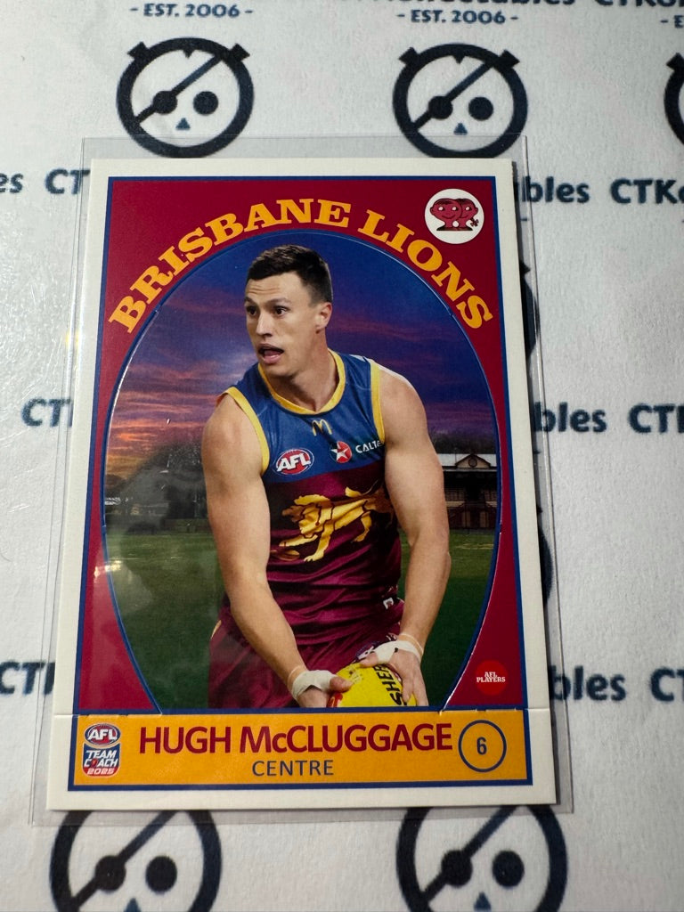 2025 AFL Teamcoach Hugh Mccluggage Scanlens die cut #6 Lions