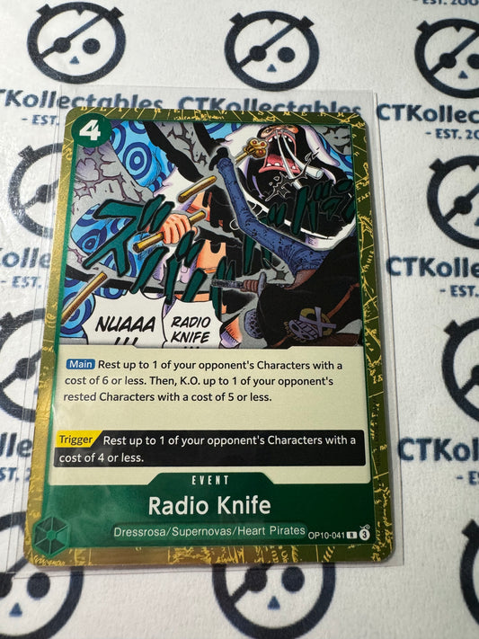 One Piece TCG Radio Knife FOIL Card OP10-041 R Royal Blood NM/M
