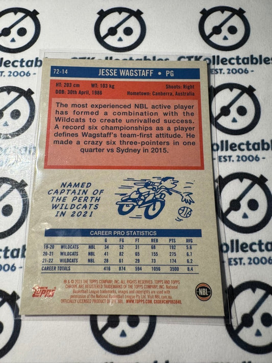 2022-23 Topps NBL Chrome Jesse Wagstaff "1972 Topps " #72-14 Wildcats