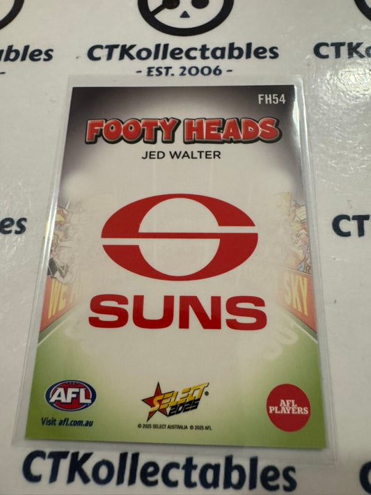 2025 AFL Footy Stars Footy Heads Jed Walter FH54 Suns