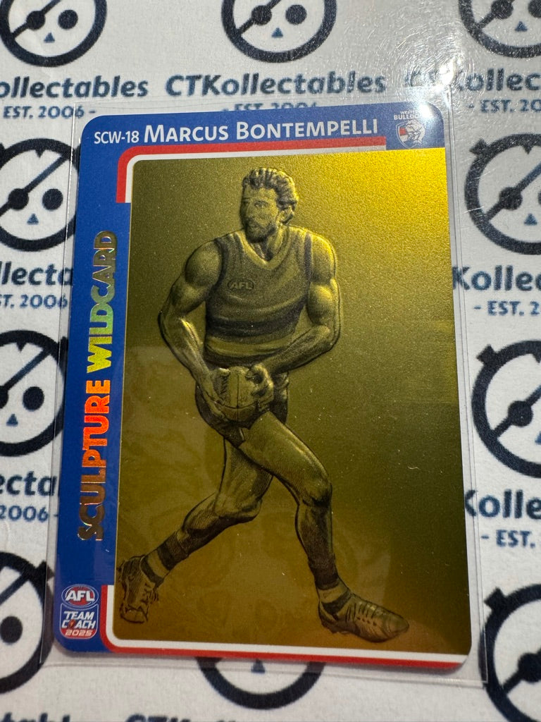 2025 AFL Teamcoach Marcus Bontempelli Sculpture Wildcard GOLD SCW-18 Bulldogs