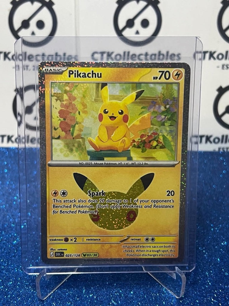 Pikachu 025/128 (03/30) Holo ENG 30th Anniversary Celebration Pokemon TCG