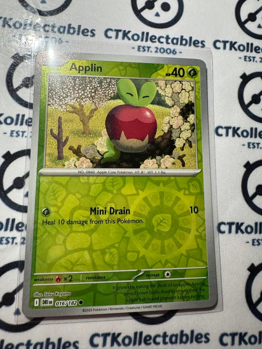 Applin Scarlet & Violet Destined Rivals #016/182 Reverse Holo