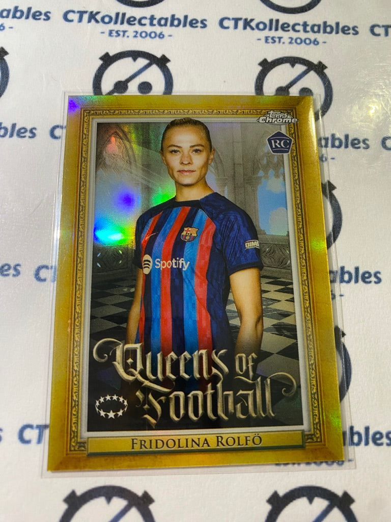2022-23 Topps Chrome UEFA Women’s Fridolina Rolfo RC Queens of football #Q-16