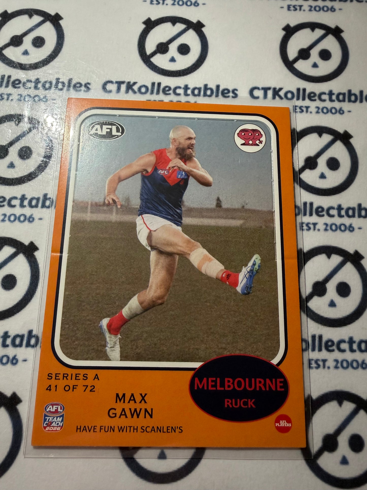 2026 Teamcoach AFL Scanlens Die-Cut Max Gawn 41 of 72 Demons