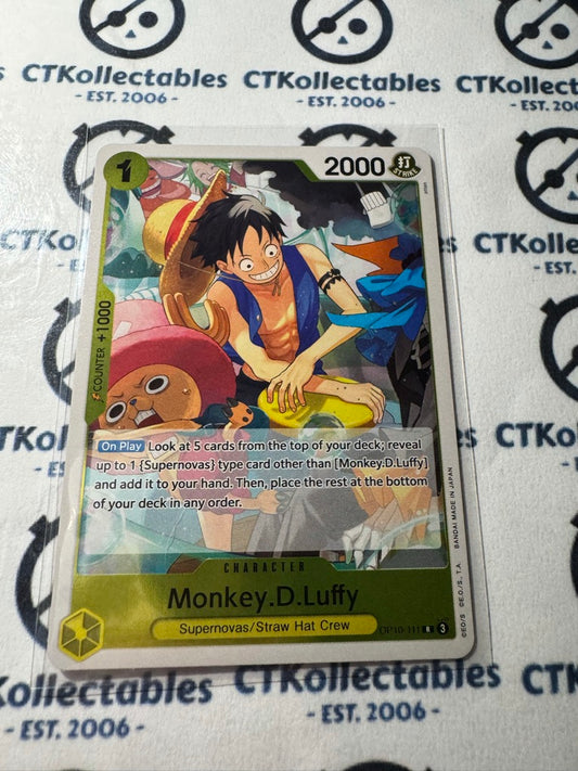 One Piece TCG Monkey D. Luffy FOIL Card OP10-111 R Royal Blood NM/M