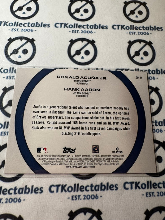 2025 Topps Series 2 Baseball Acuna Jr / Aaron Dynamic Duo's #DD-16 Braves