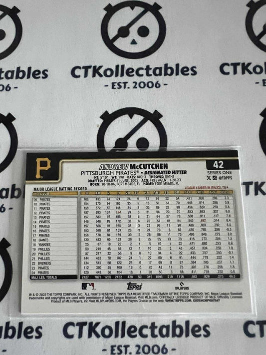 2025 Topps Series 1 Baseball Andrew McCutchen Spring Training Silver Foil #42