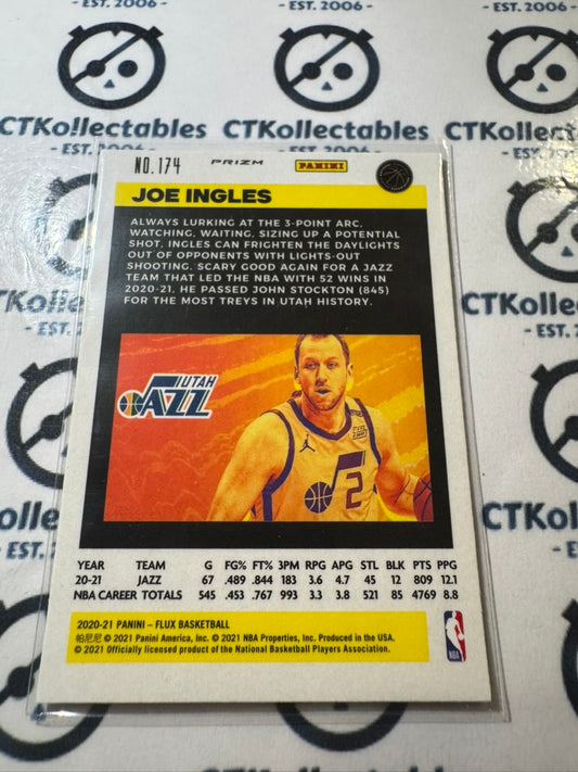 2020-21 NBA Panini Flux Joe Ingles Cracked Ice Prizm #174 Jazz